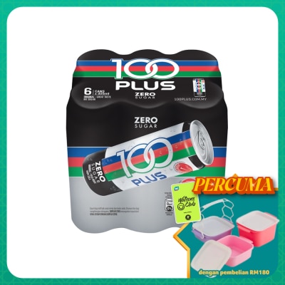 100PLUS - Original Zero Sugar Carbonated Isotonic Electrolyte Drink 6x325ml