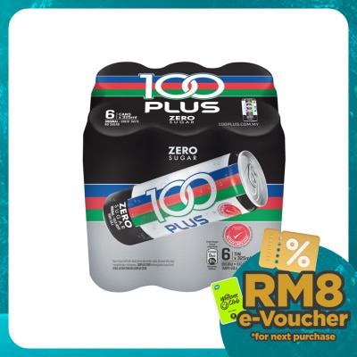 100PLUS Original Zero Sugar Carbonated Isotonic Electrolyte Drink 6x325ml