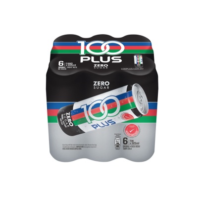 100PLUS - Original Zero Sugar Carbonated Isotonic Electrolyte Drink 6x325ml