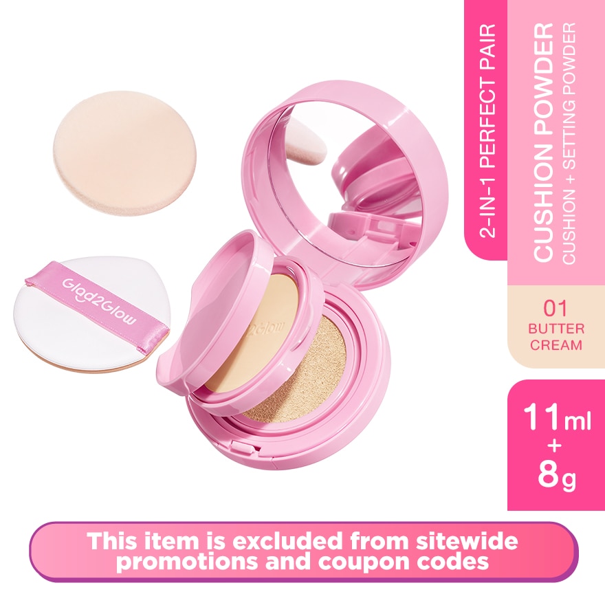 2-In-1 Perfect Pair Cushion Powder 01 Buttercream 11g + 8g