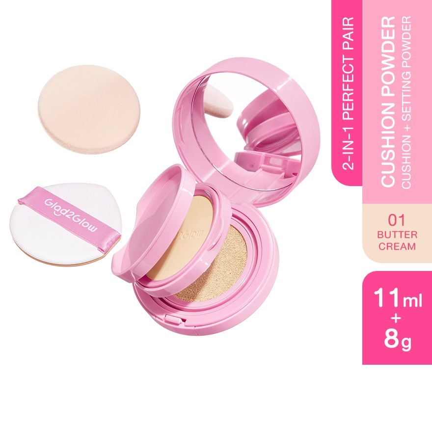 2-In-1 Perfect Pair Cushion Powder 01 Buttercream 11g + 8g