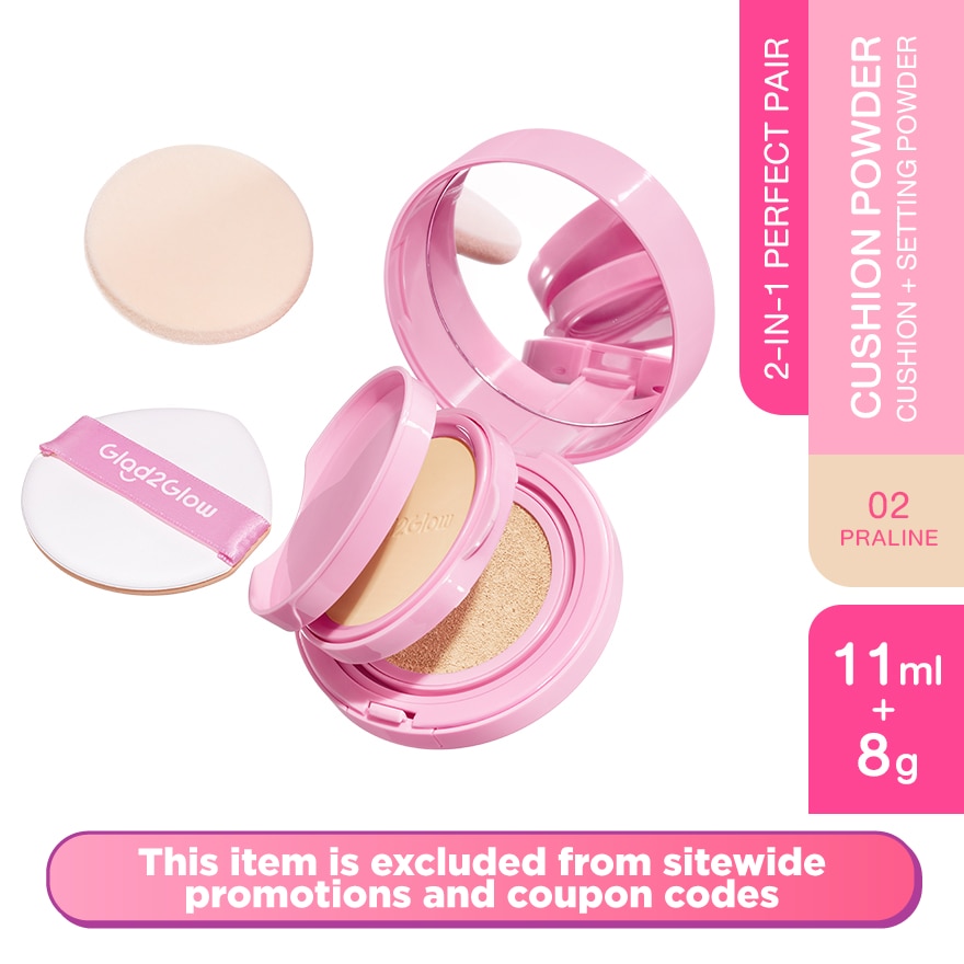 2-In-1 Perfect Pair Cushion Powder 02 Praline 11g + 8g