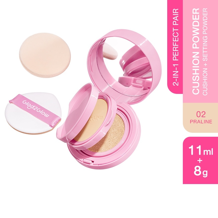2-In-1 Perfect Pair Cushion Powder 02 Praline 11g + 8g