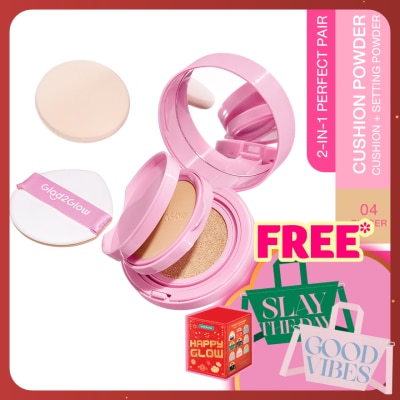 GLAD2GLOW 2-In-1 Perfect Pair Cushion Powder 04 Ginger 11g + 8g