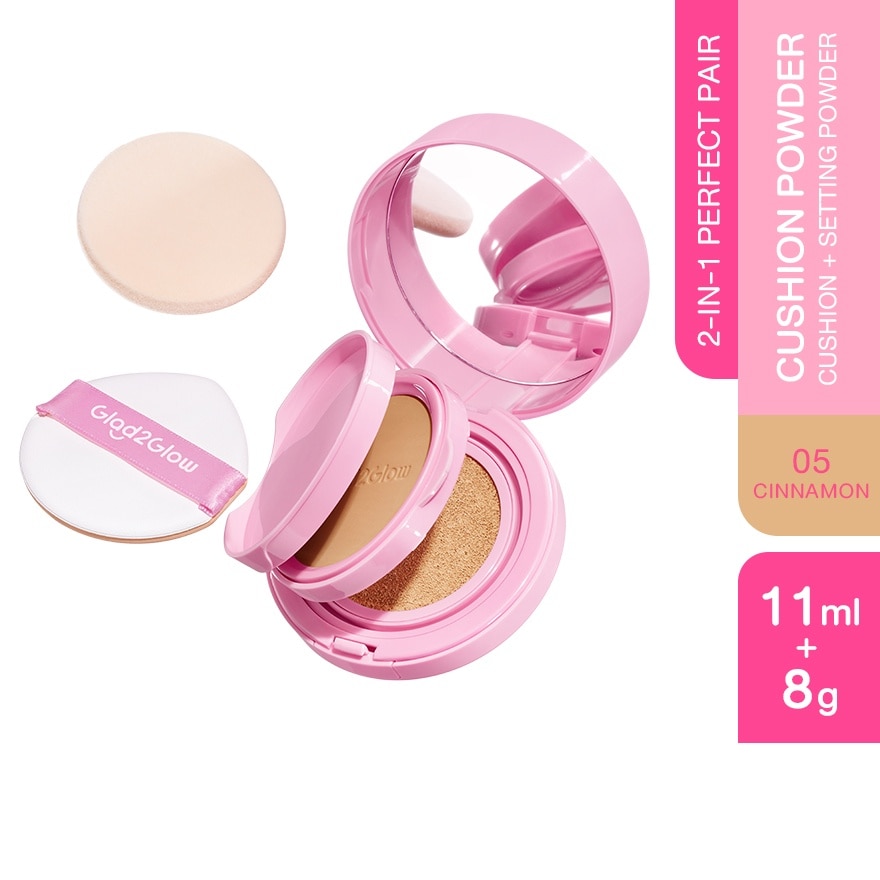 2-In-1 Perfect Pair Cushion Powder 05 Cinnamon 11g + 8g