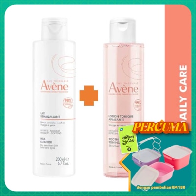AVENE - Milk Cleanser 200ml + Soothing Toner Lotion 200ml