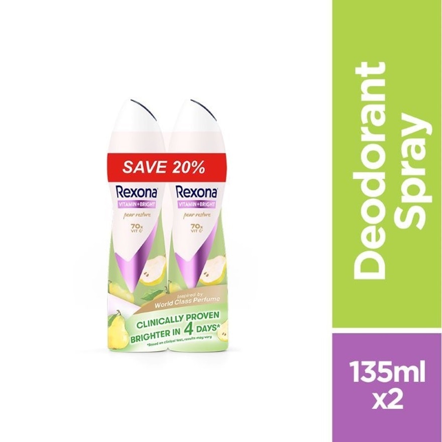 Vitamin Bright Pear Restore Spray Deo 2x135ml