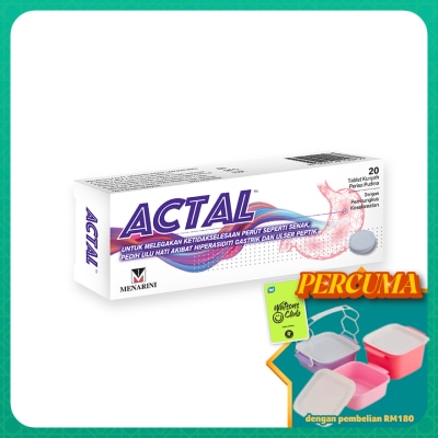 ACTAL - Tab 360mg 20's (Relief of Stomach Discomfort)