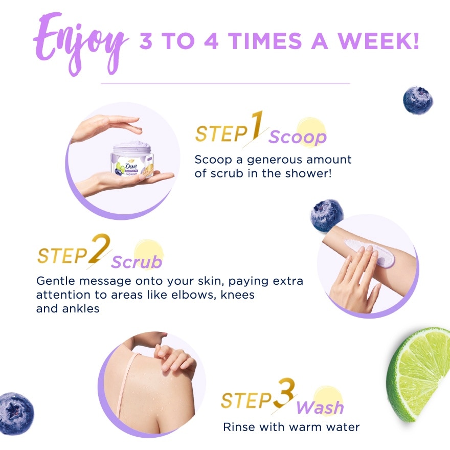 Body Scrub Blueberry & Lime 280gram