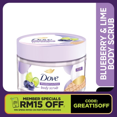 DOVE Body Scrub Blueberry & Lime 280gram