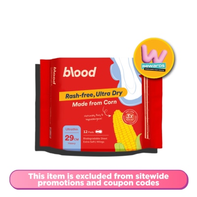 BLOOD - W Rewards Product Ultrathin Corn Pad Heavy Wings 29cm 12s