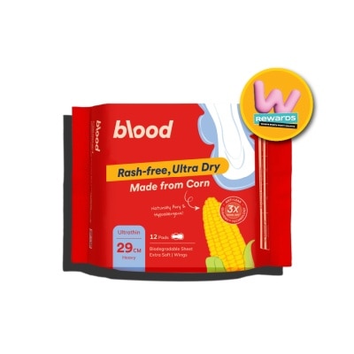 BLOOD W Rewards Product Ultrathin Corn Pad Heavy Wings 29cm 12s