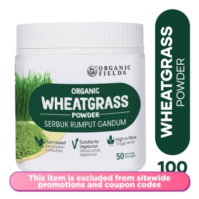 ORGANIC FIELDS - Superfoods Organic Wheatgrass Powder 100g