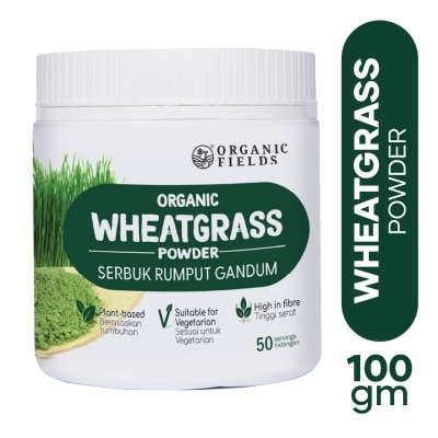 ORGANIC FIELDS Superfoods Organic Wheatgrass Powder 100g