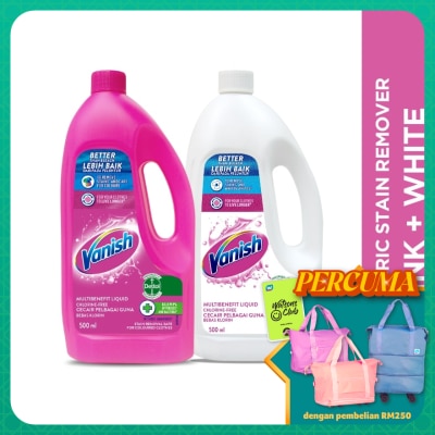 VANISH - Pink + white 500ml bottle x 2