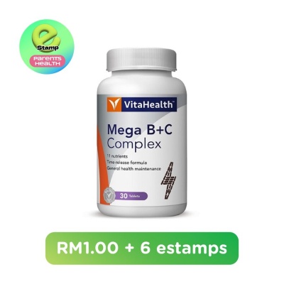 ESTAMP - VITAHEALTH Mega B+C Complex 30s
