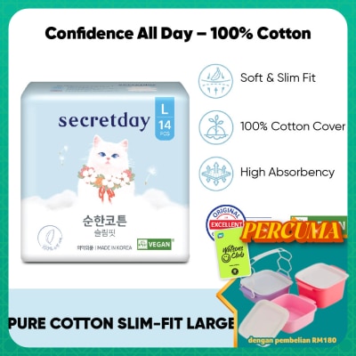 SECRET DAY - Pure Cotton Slim-Fit Large 29cm 14s
