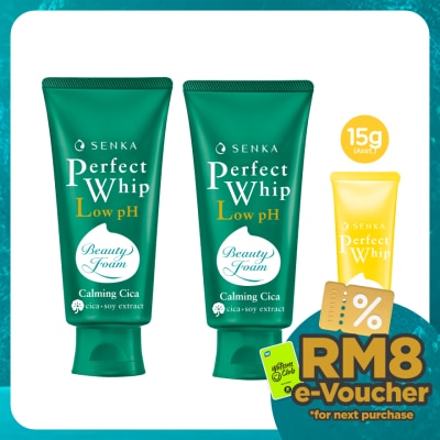 SENKA Perfect Whip Cica 100g Twin Pack + Assorted Perfect Whip 15g