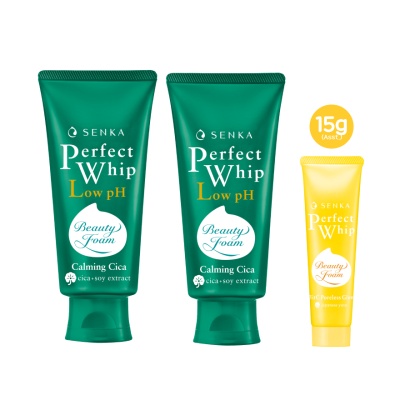 SENKA - Perfect Whip Cica 100g Twin Pack + Assorted Perfect Whip 15g
