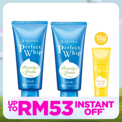 SENKA Perfect Whip Fresh 100g Twin Pack + Assorted Perfect Whip 15g
