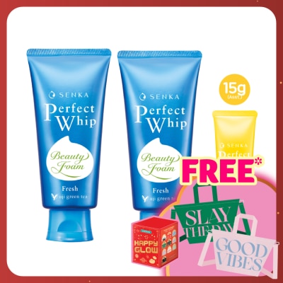 SENKA Perfect Whip Fresh 100g Twin Pack + Assorted Perfect Whip 15g