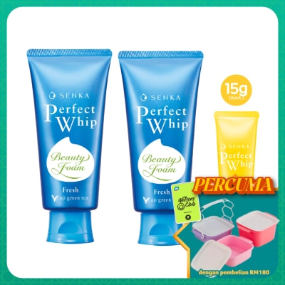 SENKA - Perfect Whip Fresh 100g Twin Pack + Assorted Perfect Whip 15g