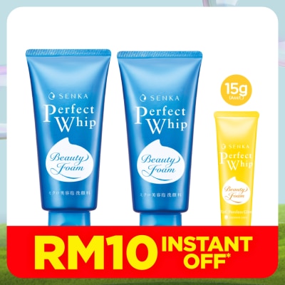 SENKA Perfect Whip 120g Twin Pack + Assorted Perfect Whip 15g