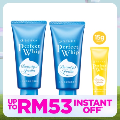 SENKA Perfect Whip 120g Twin Pack + Assorted Perfect Whip 15g