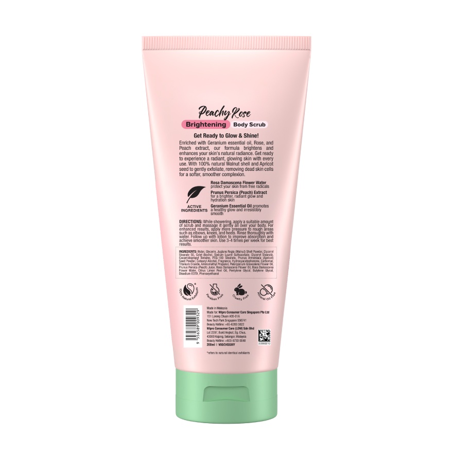 World Spa Body Scrub Peachy Rose 200ml image
