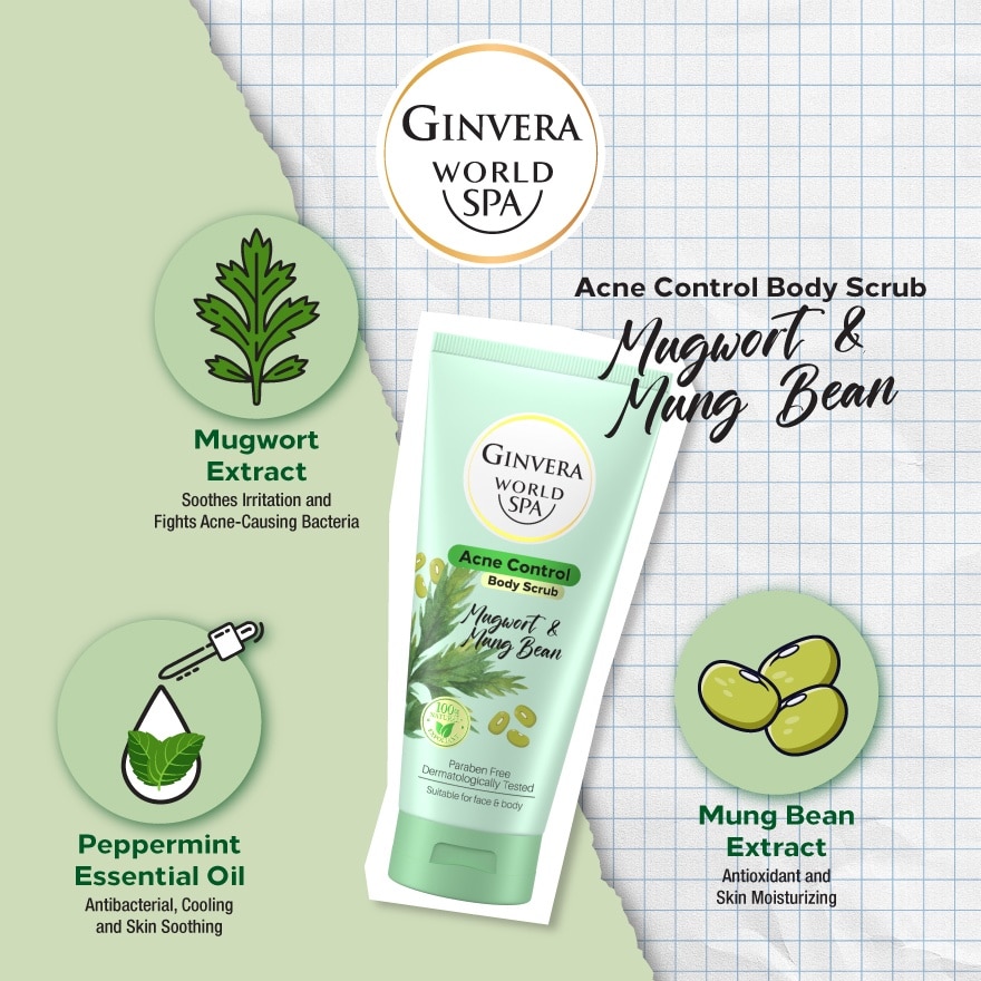 World Spa Body Scrub Mugwort & Mug Bean 200ml