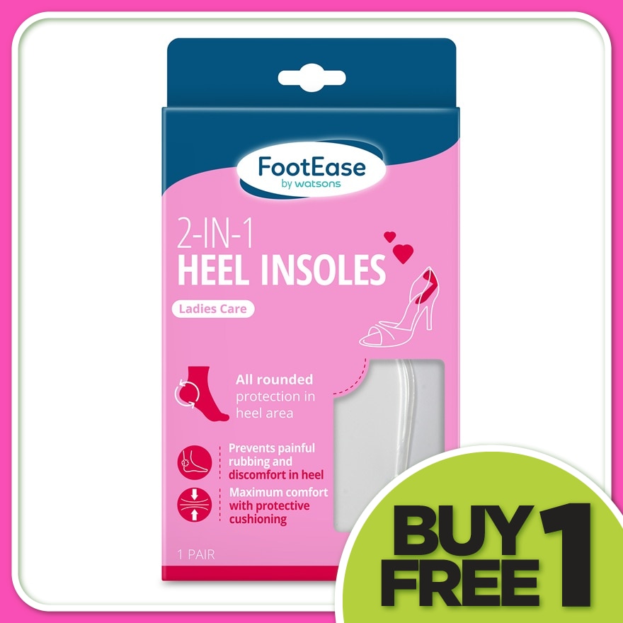 Footease 2-In-1 Heel Insoles 1 pair