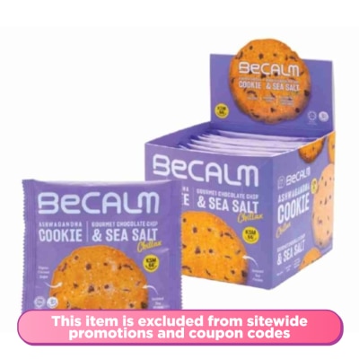 BE CALM Chillax Ashwagandha Gourmet Chocolate Chip and Sea Salt 1s