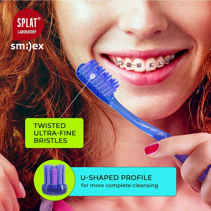 Orthodontic Toothbrush SPLAT ORTHO+ (Blue)