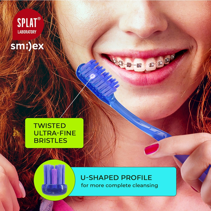 Orthodontic Toothbrush SPLAT ORTHO+ (Blue)