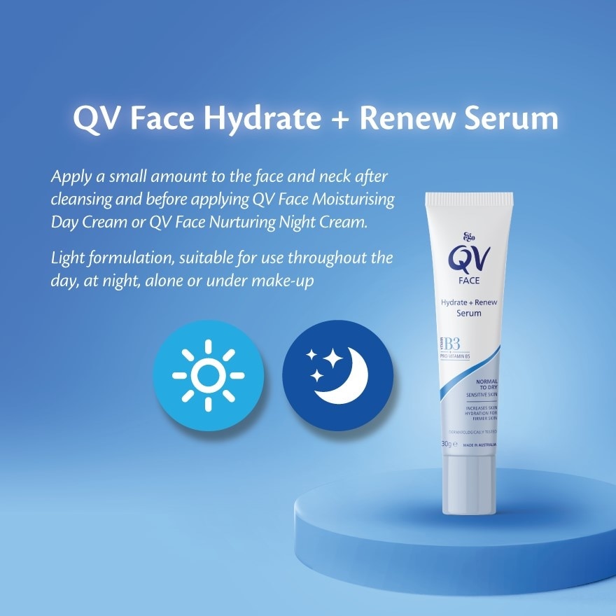 QV Face Hydrate + Renew Serum 30g