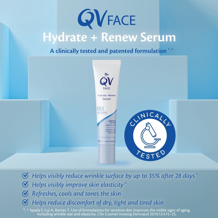 QV Face Hydrate + Renew Serum 30g
