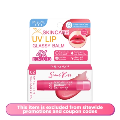 MIZUMI - Skincare UV Lip Glassy Balm Seoul Kiss SPF50+ PA++++ 3.5g