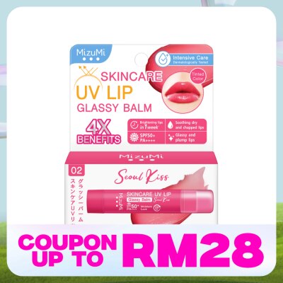 MIZUMI Skincare UV Lip Glassy Balm Seoul Kiss SPF50+ PA++++ 3.5g