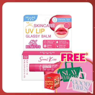 MIZUMI Skincare UV Lip Glassy Balm Seoul Kiss SPF50+ PA++++ 3.5g