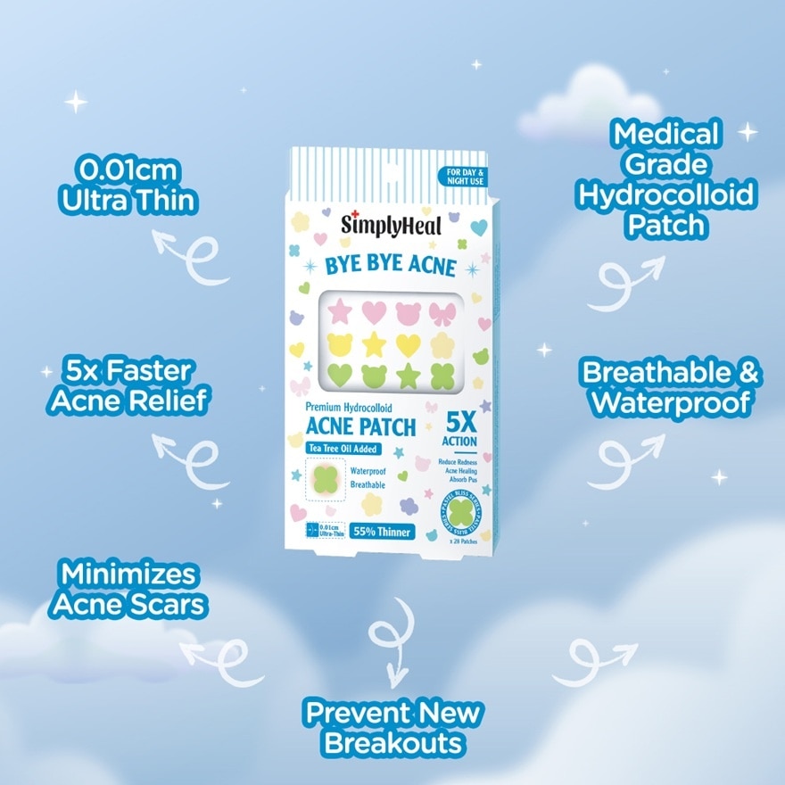 Pastel Bliss Day & Night Premium Hydrocolloid Acne Patch 28s