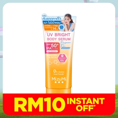 MIZUMI UV Bright Body Serum Fragrance Free SPF50+ 180 ml
