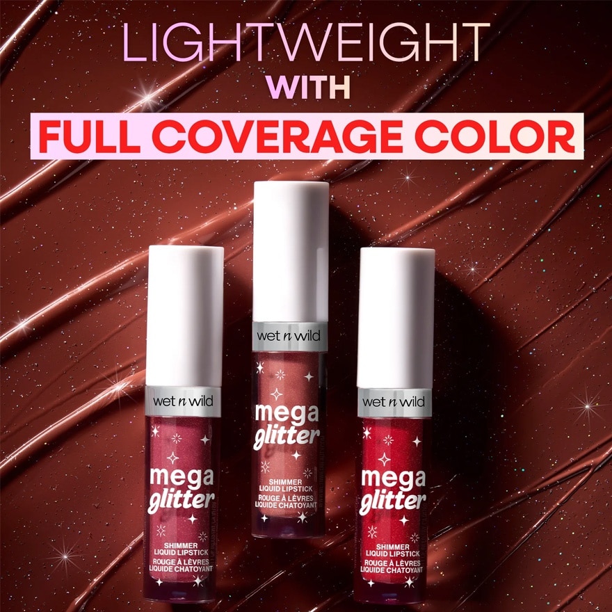 Mega Glitter Shimmer Liquid Lipstick Pink Future
