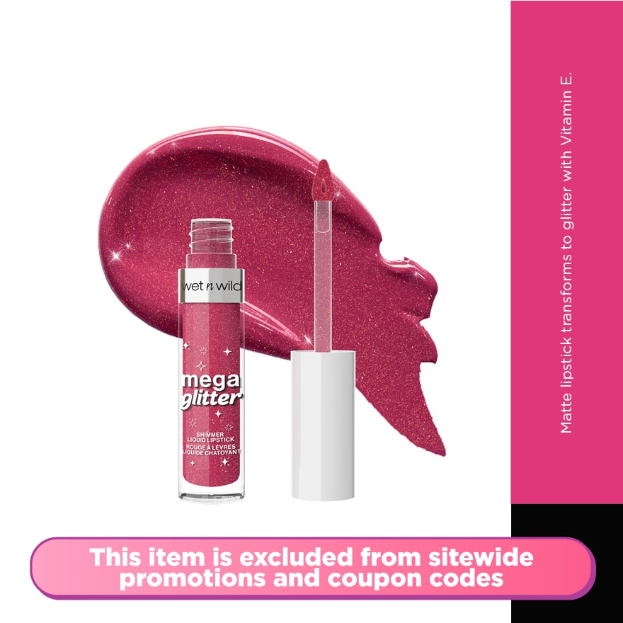 Mega Glitter Shimmer Liquid Lipstick Pink Future