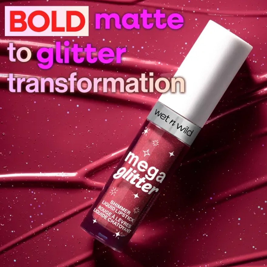 Mega Glitter Shimmer Liquid Lipstick Pink Future