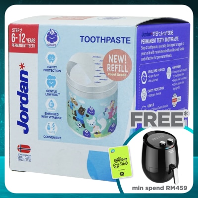 JORDAN Kids Step 2 6-12 Years Toothpaste Pump Refill Grape 188g
