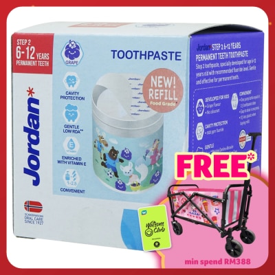 JORDAN Kids Step 2 6-12 Years Toothpaste Pump Refill Grape 188g
