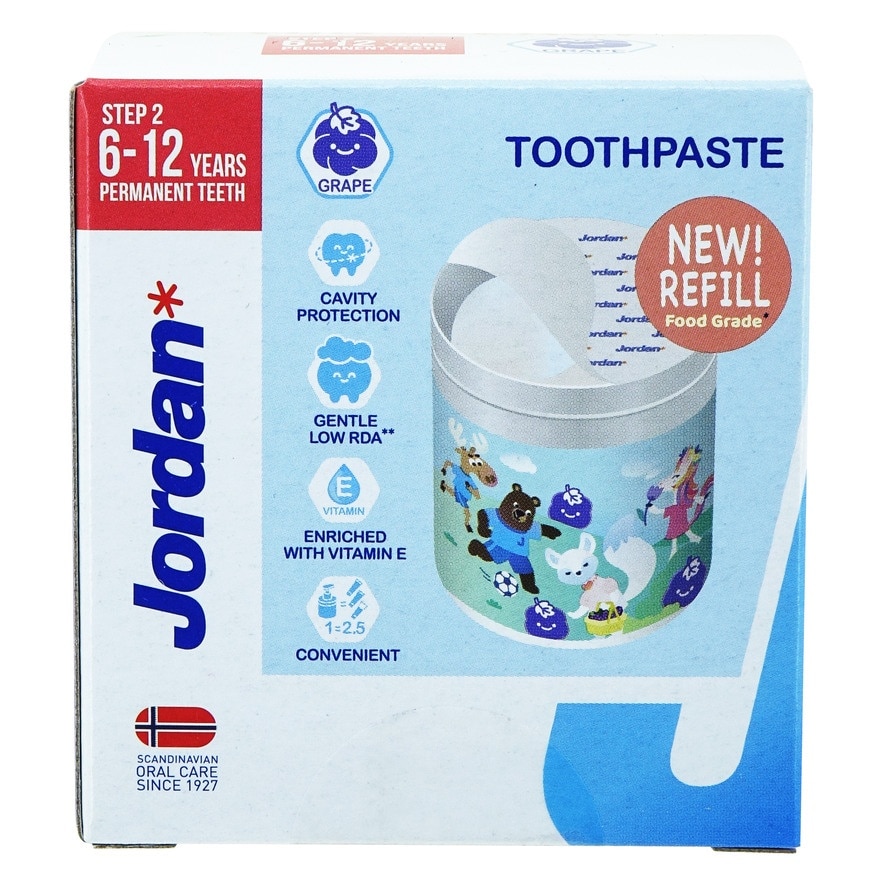 Kids Step 2 6-12 Years Toothpaste Pump Refill Grape 188g