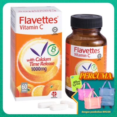 FLAVETTES - Vitamin C with Calcium Time Release 1000mg 60's