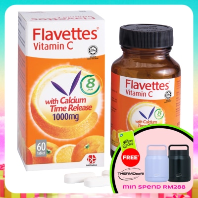 FLAVETTES - Vitamin C with Calcium Time Release 1000mg 60's