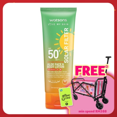 WATSONS Solar Filter Very High Protection Aloe Face & Body Lotion SPF50+ PA++++ 100ML